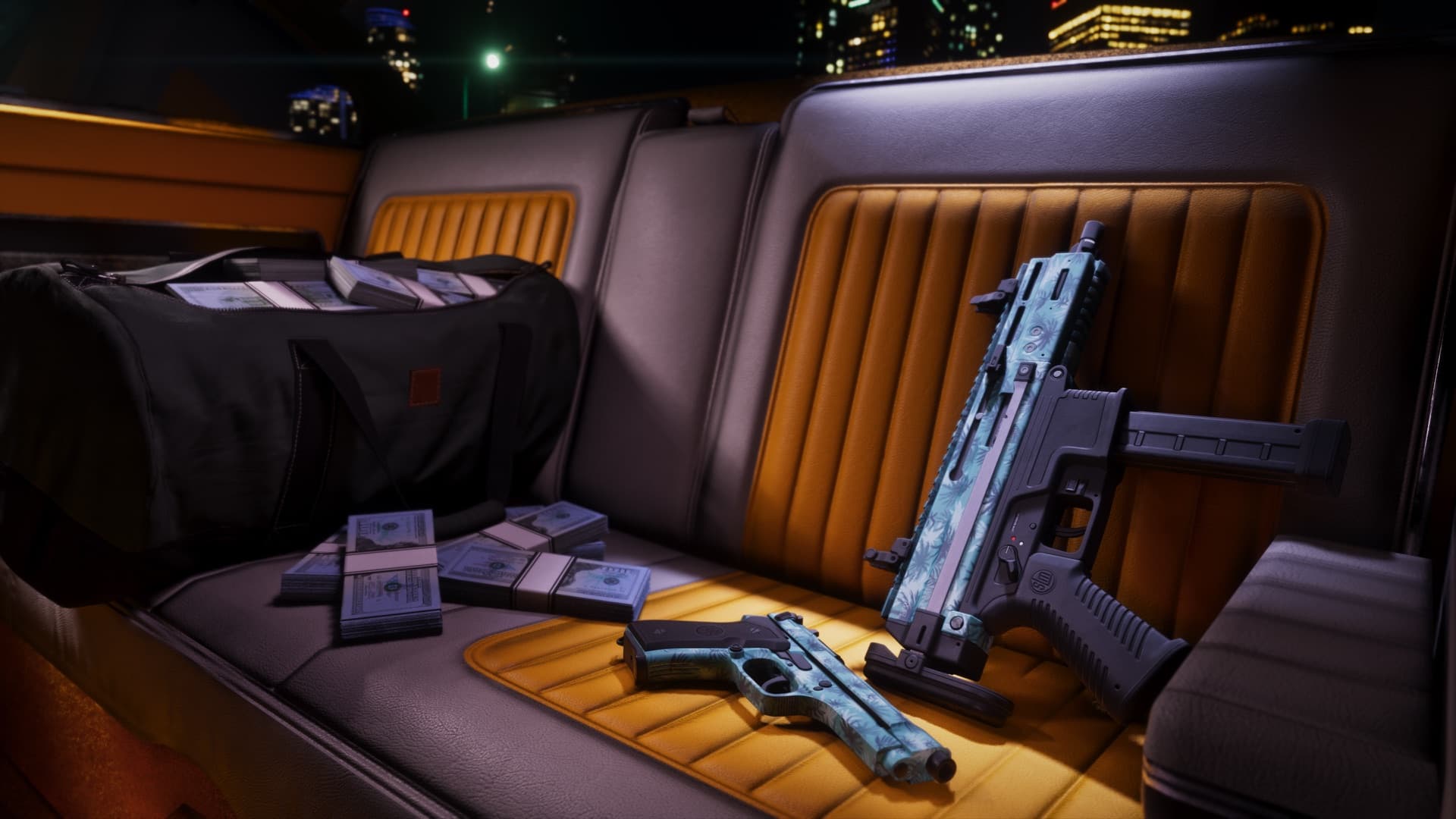 VINTAGE VICE CITY WEAPON PATTERN 01 — official GTA VI screenshot featuring vice city, published in Rockstar Games’ downloadable media library.